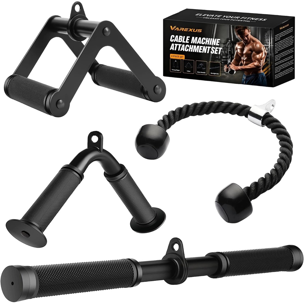 image:imageCable Machine Attachment Set NonSlip Rubber Grips for Home Gym