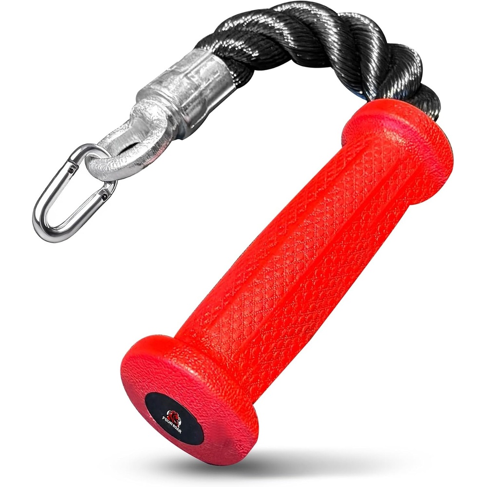 image:imageErgonomic Single Rope Cable Attachment with Carabiner 118 Length  Loading 440 Lbs  Single Tricep Rope Reducing Wrist Pressure and Rubs  Triceps Rope Cable Attachment for Cable Machines and Gym