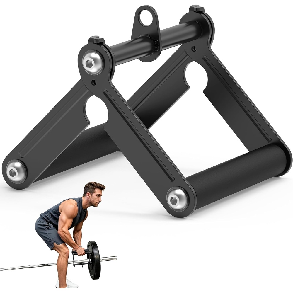 image:imageGanFindX Double D Row Handle Cable Attachment for Lat Pulldown TrainingBlack