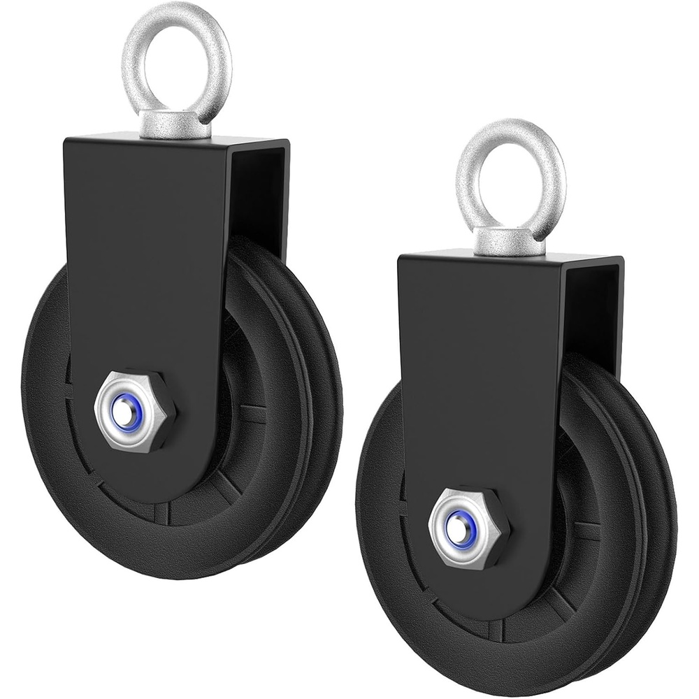 image:imageGardenNow Silent Gym Cable Pulley Wheel for Home DIY Gym Pulley System Upgraded HeavyDuty Bracket 354 in90 mm Gym Pulley for Maximum 660LBS Load Compatible with LAT Pulldownamp Cable Exercisesblack