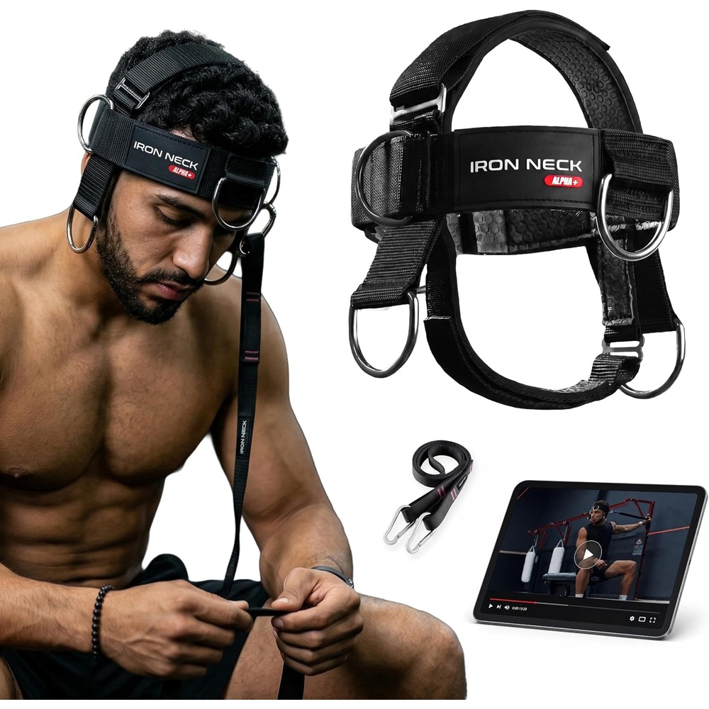 image:imageIron Neck Alpha Neck Trainer Exercise amp Workout EquipmentBlack Alpha Plus Harness