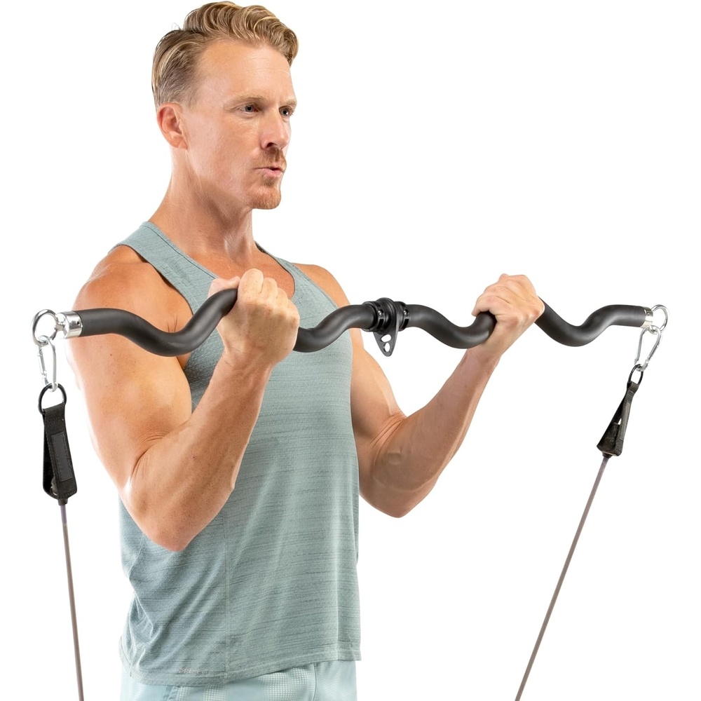 image:imageMarcy Deluxe Exercise Curl Bar for Lats Curls and More for Home Gym Workouts BBEB7355