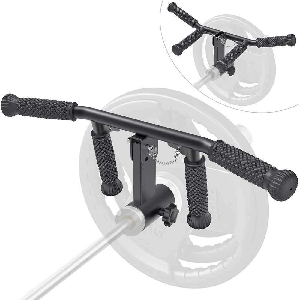 image:imageSELEWARE V amp T Bar Row Attachment for 2 Inch Olympic BarsAdjustable T Bar W Convex Rubber Handle