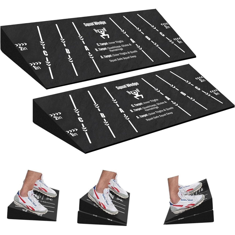 image:imageSquat Wedge Block One Piece Heel Elevated Board for Lower Body Workout2Pcs Large