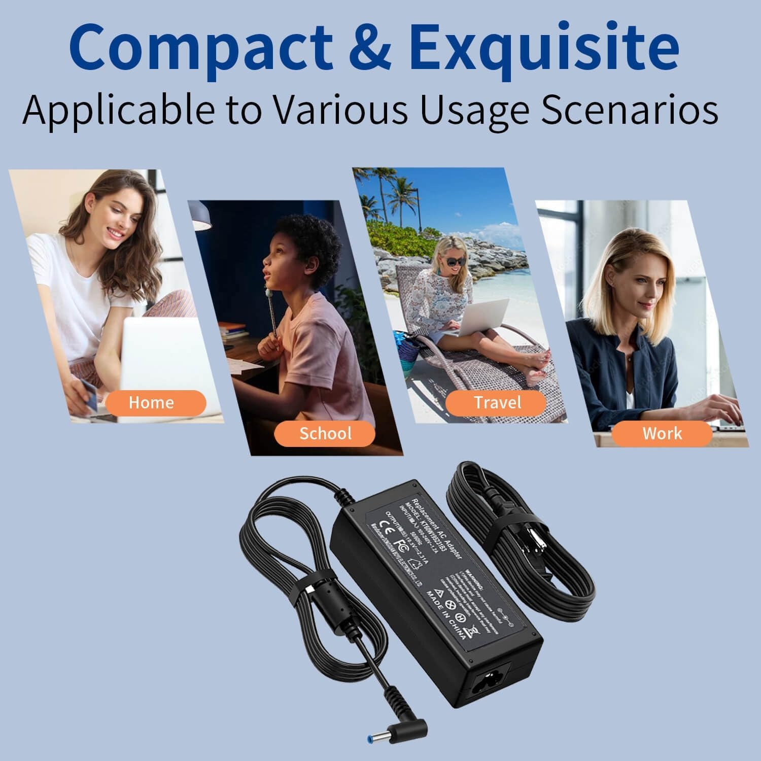 image:image45W 195V 231A Replacement for HP Laptop Charger Blue TipPavilion x360