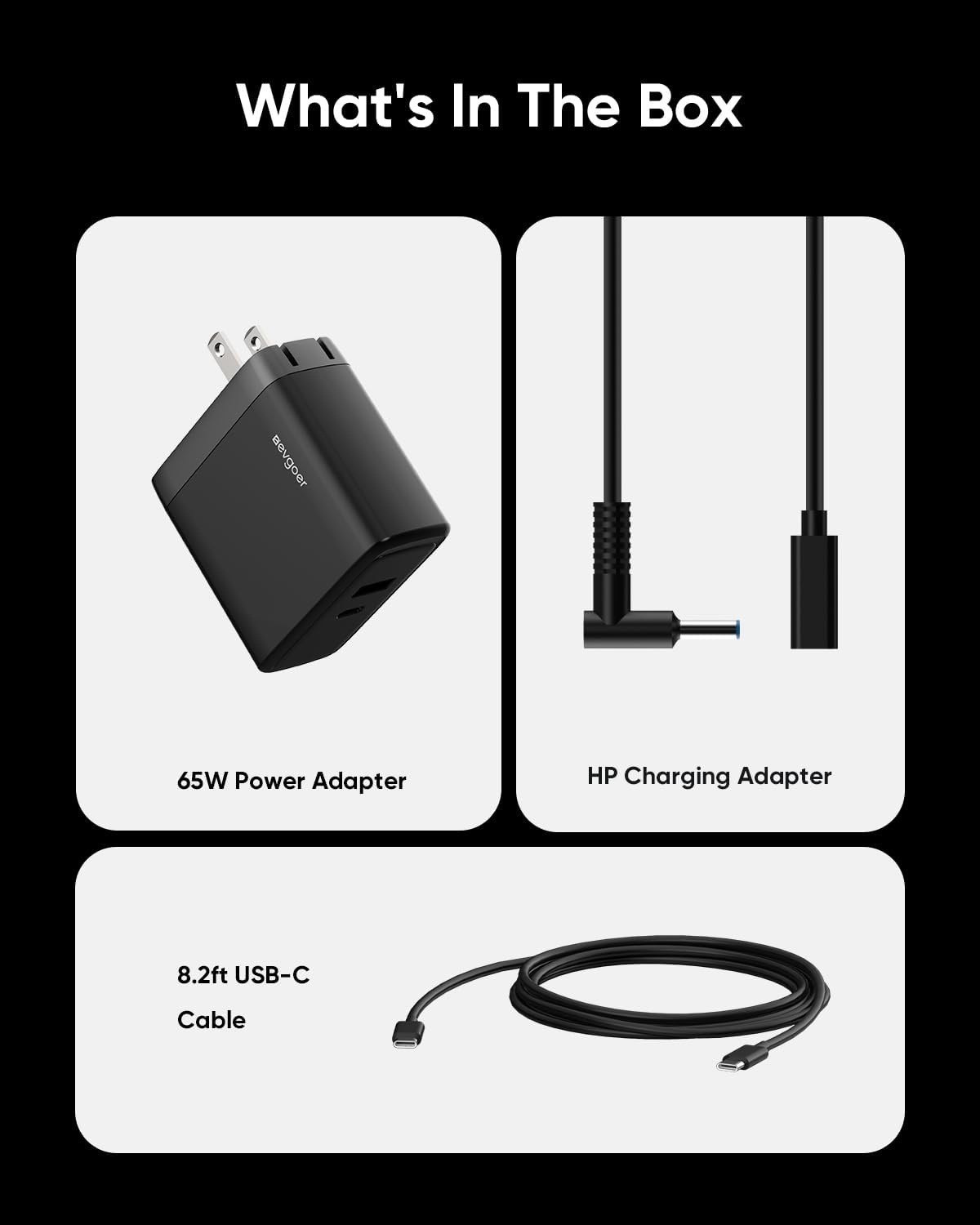 image:image65W HP Laptop Charger with USBC Device Charging