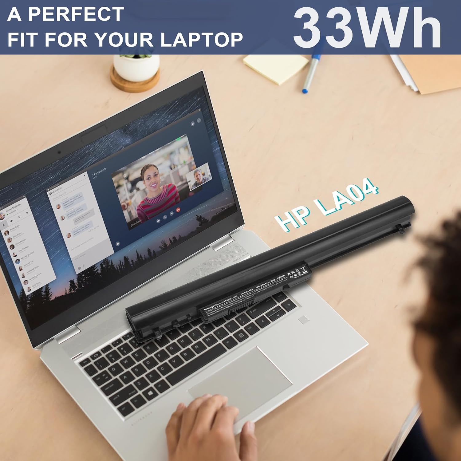 image:imageFancy Buying LA04 Laptop Battery for HP Spare 151272WM 752237001 728460001 776622001