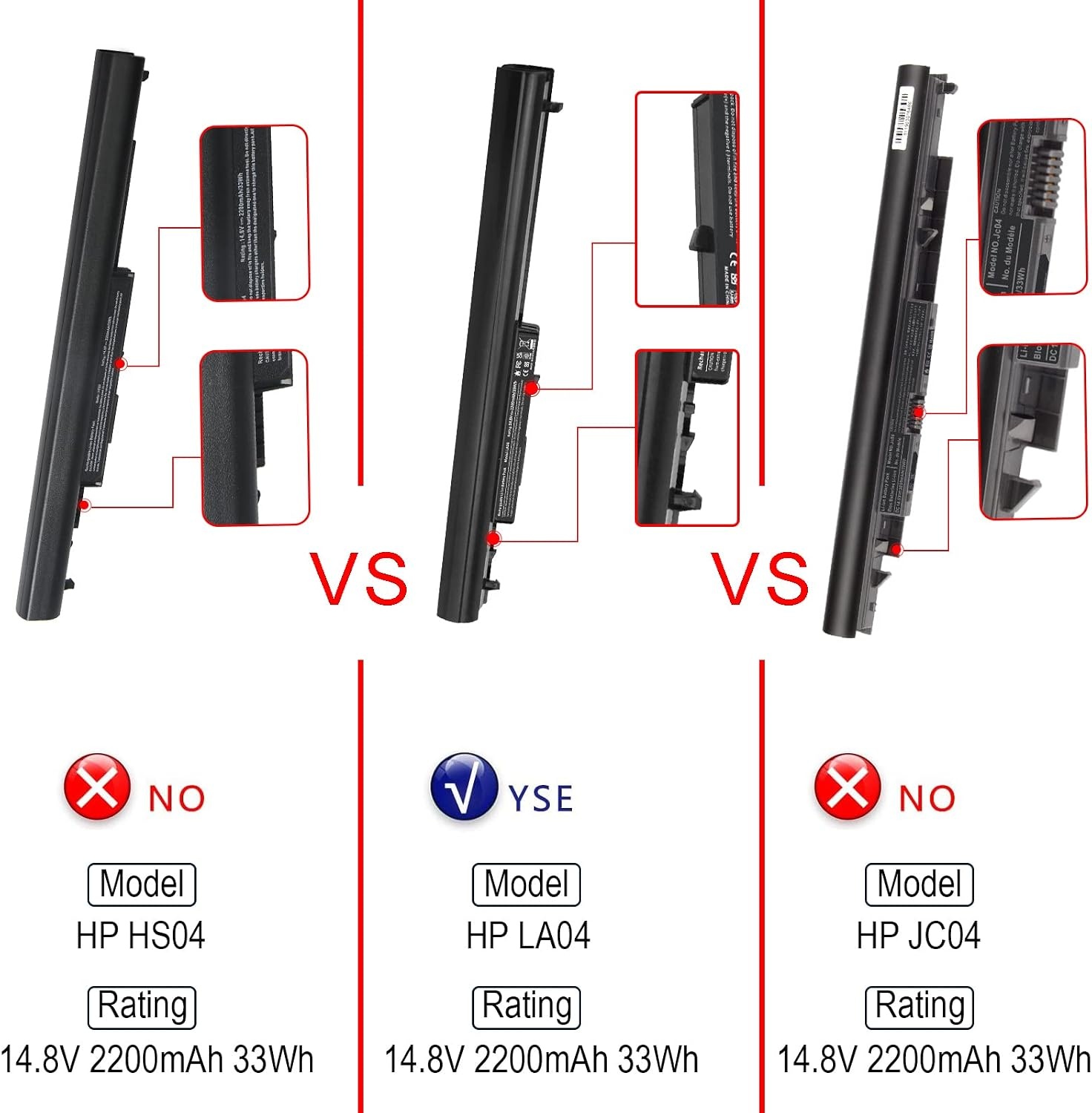 image:imageFancy Buying LA04 Laptop Battery for HP Spare 151272WM 752237001 728460001 776622001