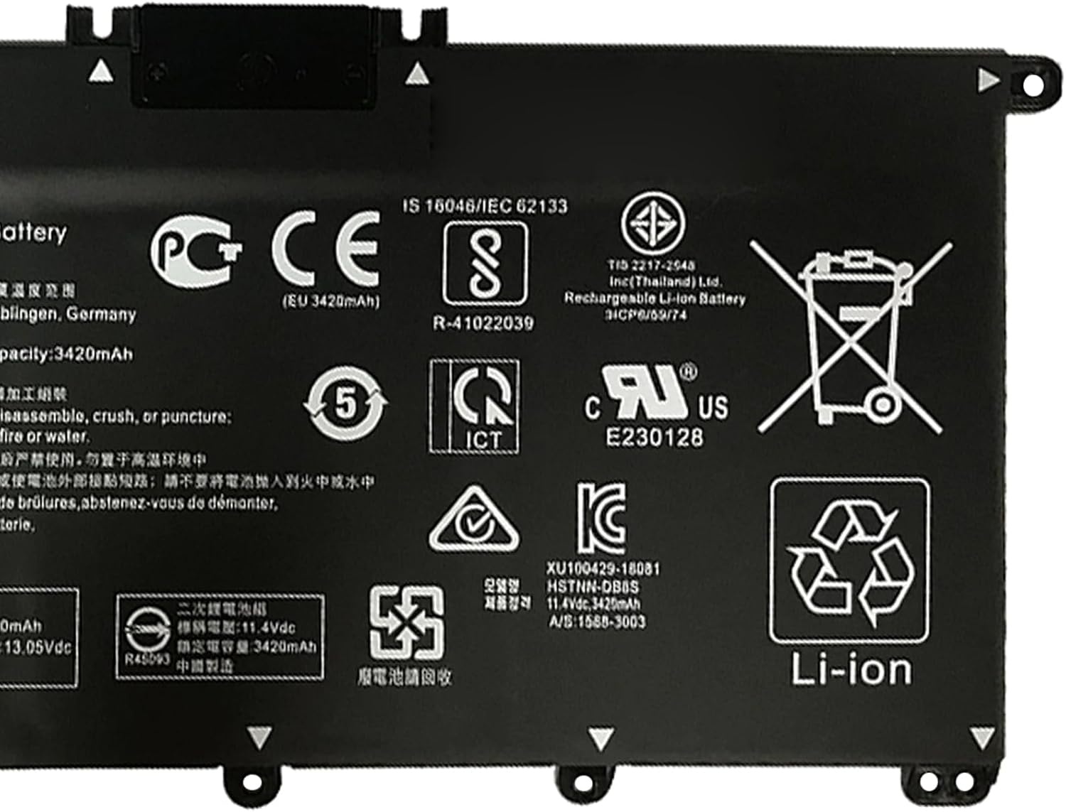 image:imageHT03XL Laptop Battery 419Wh Compatible with HP Pavilion 14CE 14CF 14QCS 15CR 15GDR 15T 17byPavilion 240 G7 Pavilion 340 G5 Envy 15T 17T Series HSTNNDB8R HSTNNDB8S HSTNNIB80