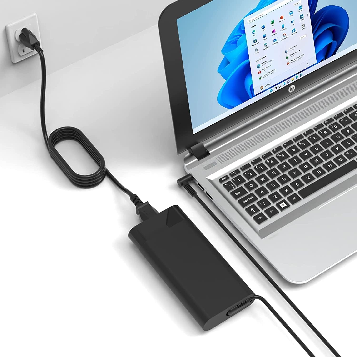 image:imageNew 135W Laptop Charger Compatible with HP Spectre x360 15tdf100 CTOHP Pavilion Gaming 15 17 ec0013dx 15ec0751ms L15534001 TPNDA11 TPNCA13 OMEN AC Adapter Power Supply Cord 45 30mm