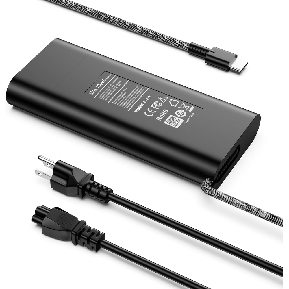image:image100W USB C Charger Compatible with HP Spectre Fold 17 x360 16aa0047nr Pavilion Plus 14 14ew1010nr ZBook Firefly 16 G11 G10 G9 Envy 17 TPNLA31 N57041001 N56858001 Power Cord