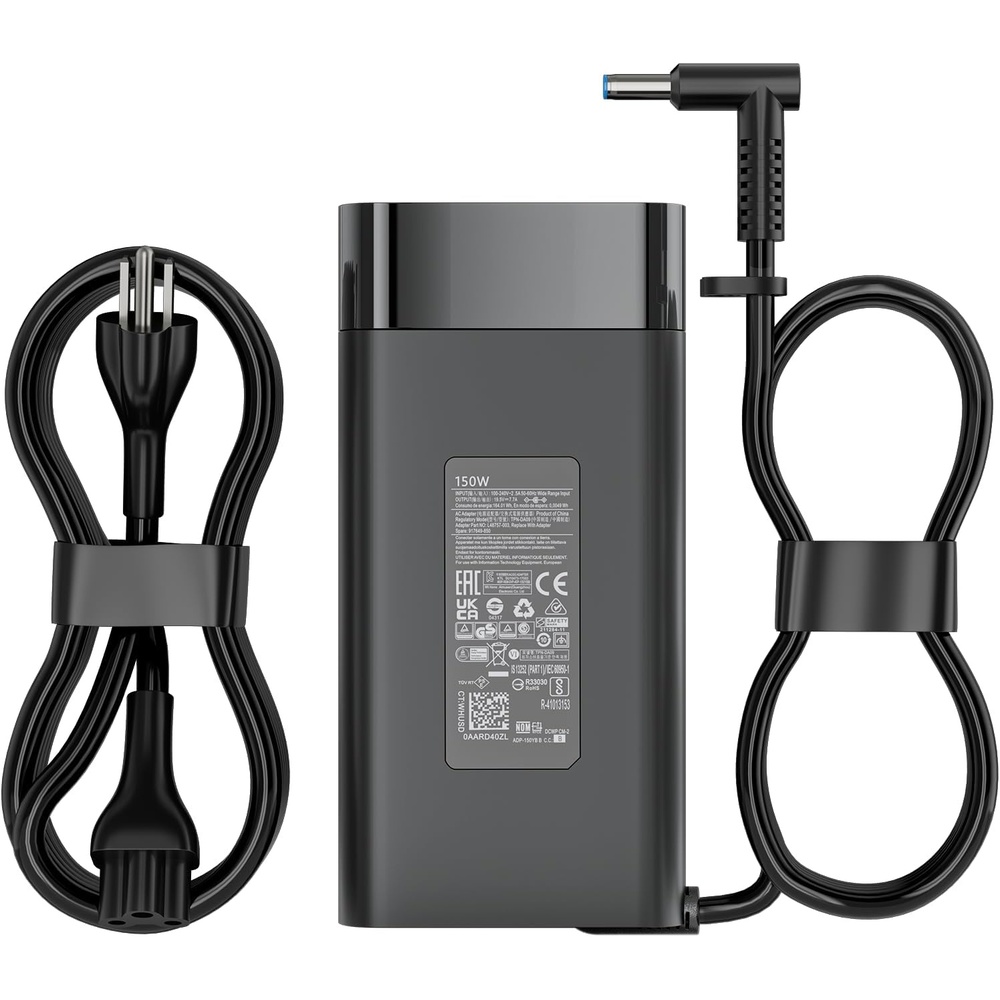 image:image150W AC Adapter for HP OMEN Victus ZBook Pavilion Laptop Charger Blue TipMatte Black