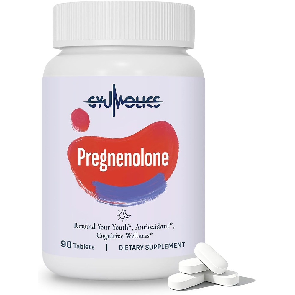 image:image2pcs Pregnenolone Supplement 100mg 18090 Count Pack of 1