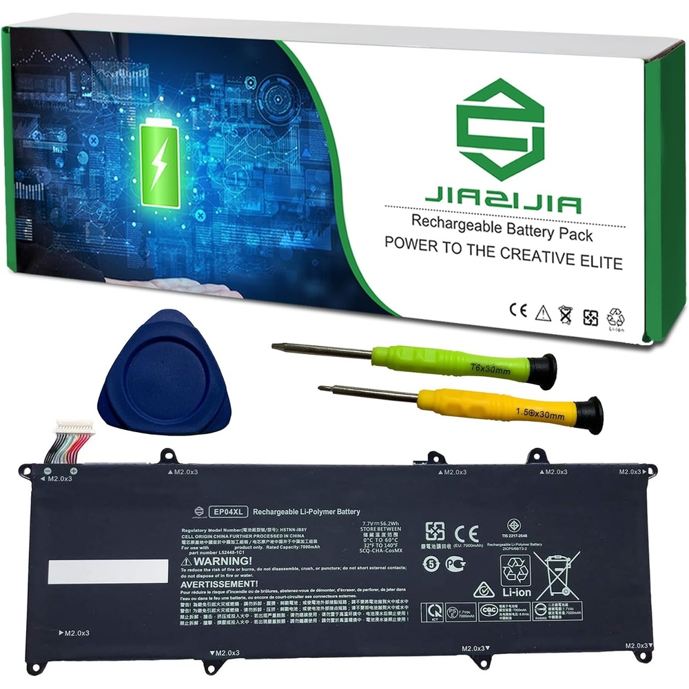 image:imageEP04XL Laptop Battery Replacement for HP Elite Dragonfly G1 2019 G2 2020 Series Notebook HSTNNIB8Y L524481C1 Black 77V 562Wh 7000mAh