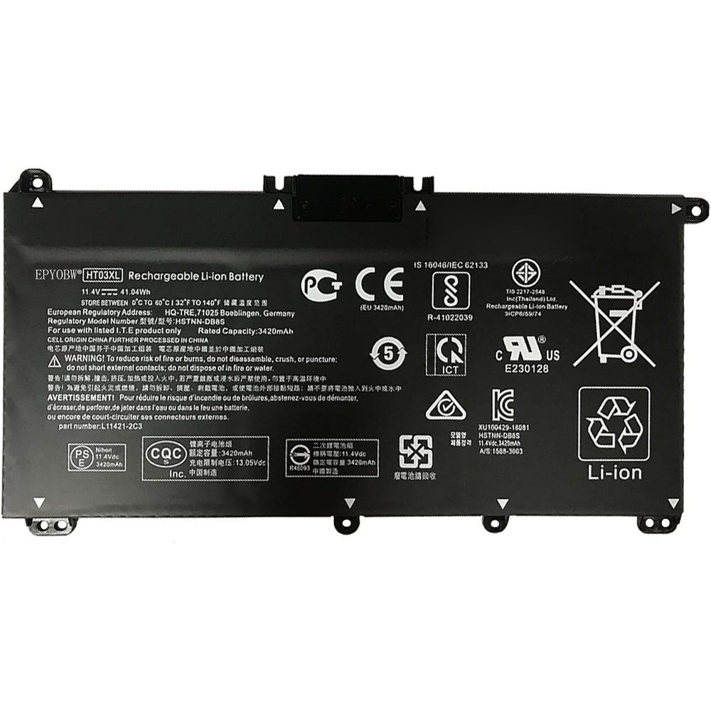 image:imageHT03XL Laptop Battery 419Wh Compatible with HP Pavilion 14CE 14CF 14QCS 15CR 15GDR 15T 17byPavilion 240 G7 Pavilion 340 G5 Envy 15T 17T Series HSTNNDB8R HSTNNDB8S HSTNNIB80