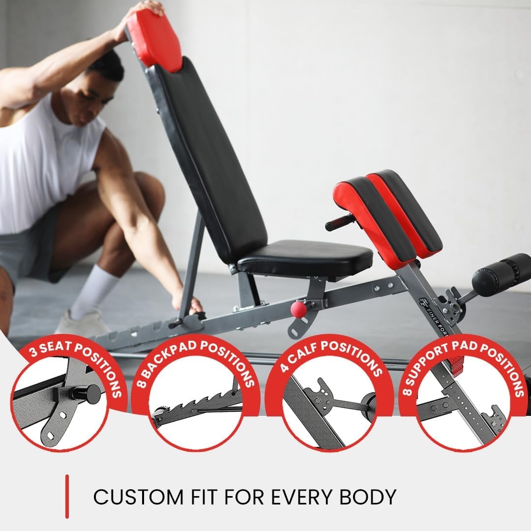image:imageFiner Form MultiFunctional Adjustable FID Weight Bench and Roman Chair