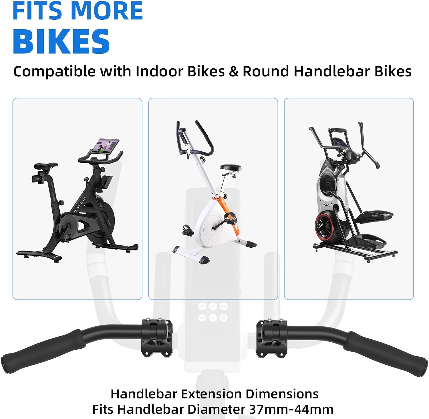 image:imageHandlebar Extenders for Indoor Exercise Bikes Compatible with Peloton amp Stationary Bikes Adjustable Upright Riding Position Comfortable Foam Grips Easy to Install