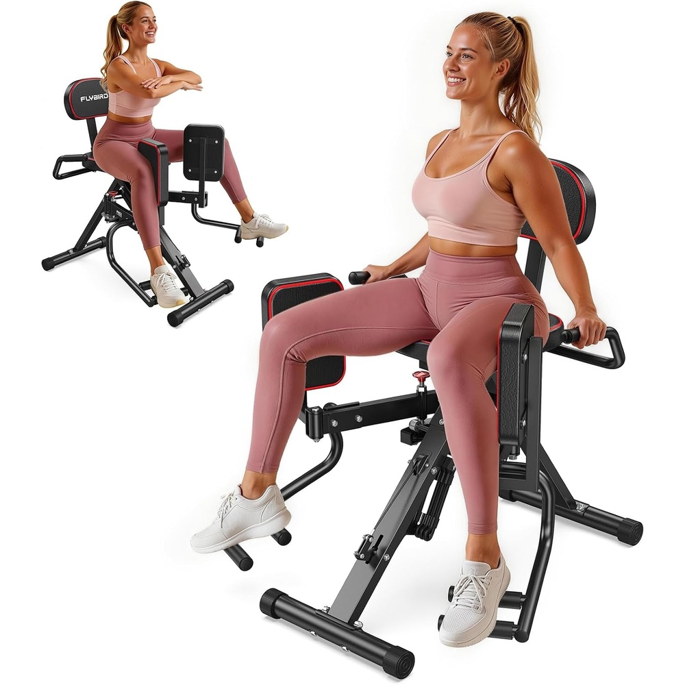 image:imageHA1 2in1 Hip Abductor and Adductor Machine Glute amp Inner Thigh Workout Equipment for Home Gym Leg Workout and Booty Builder with 6 Adjustable Resistance Bands and Dual Foot Bar