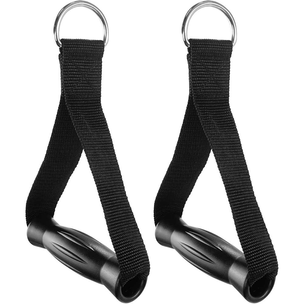 image:imageLuwint Excercise Handles Heavy Duty Cable Machine Attachments Resistant Band Handles Gym Equipment Accessories 1 Pair Black