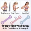 Resistance Bands with Handles 3 Pack, Silicone Exercise Bands for Home Gym(Pink   Blue   Purple)