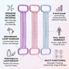 Resistance Bands with Handles 3 Pack, Silicone Exercise Bands for Home Gym(Pink   Blue   Purple)
