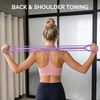Resistance Bands with Handles 3 Pack, Silicone Exercise Bands for Home Gym(Pink   Blue   Purple)